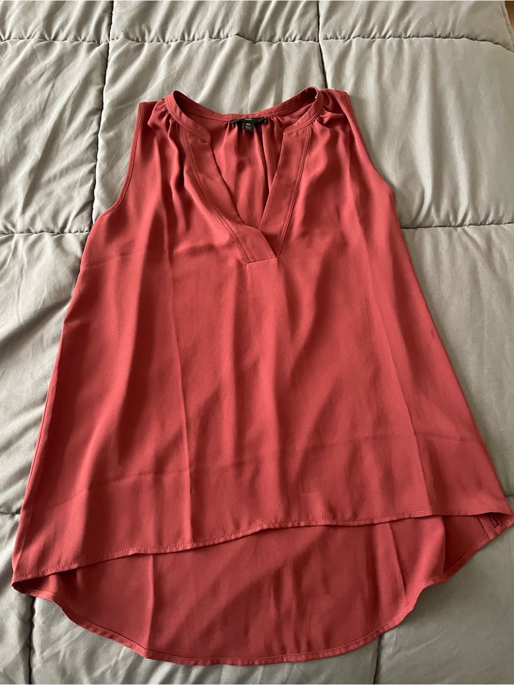J. Crew Coral V-Neck Sleeveless Blouse